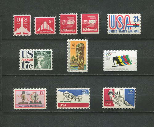 Estados Unidos Sellos Usa Airmail Años 1971 A 1974