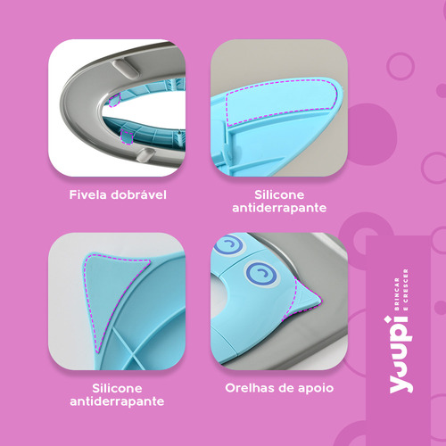 Assento Infantil Para Viagem Dobrável Azul Yuupi