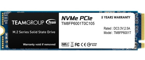 Disco Ssd Teamgroup Mp33, 1tb, M.2 2280 Pcie Nvme Gen3.0 X4.