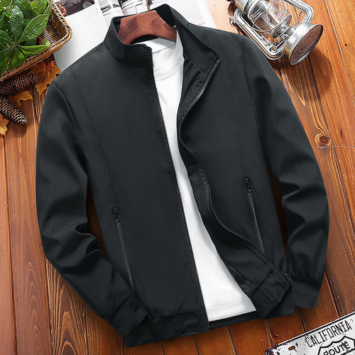 Nueva Chamarra Para Hombre, Cuello Alto, Color Liso, Talla G