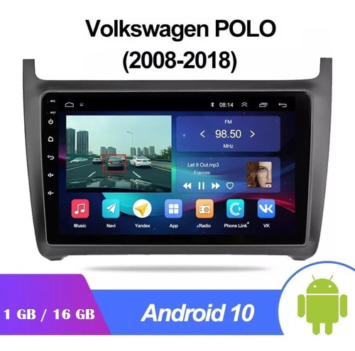 Estereo Android Volkswagen Polo Vento 2013-2018 Wifi Gps 16g