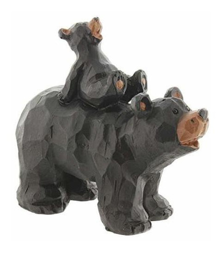 Figurita De Cachorro De Oso De Resina Slifka Piggy Back