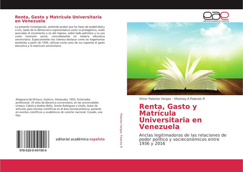 Libro: Renta, Gasto Y Matrícula Universitaria En Venezuela: 