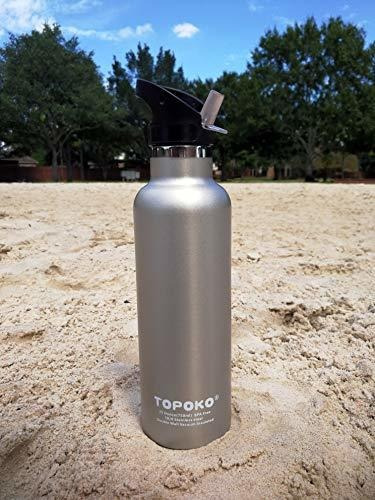 Topoko 25 Oz Doble Pared Botella De Agua De Acero B11xr