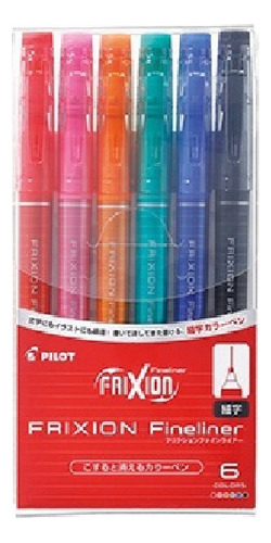 Set 6 Colores Pilot Frixion Fineliner