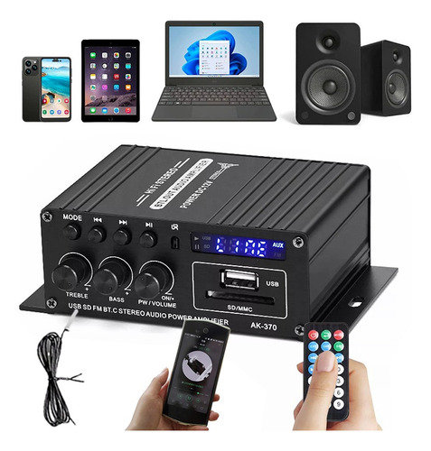 . Amplificador De Audio Estéreo Bluetooth For Hogar/coche De
