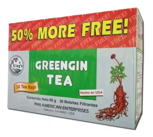 Imagen 1 de 2 de 1 Caja De Greengin Tea Usa Laxante Natural