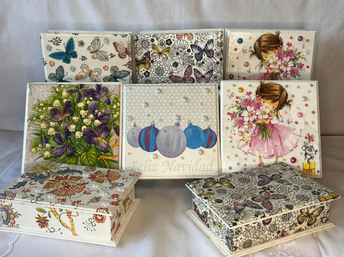 Cajas Decorativas En Madera Diferentes Diseños Y Tamaños
