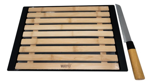 Set Tabla + Cuchillo Para Pan Wayu