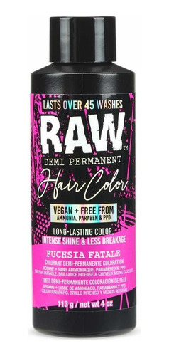 Raw Fuchsia Fatale Demi-permanent Hair Color, Vegan, Free Fr