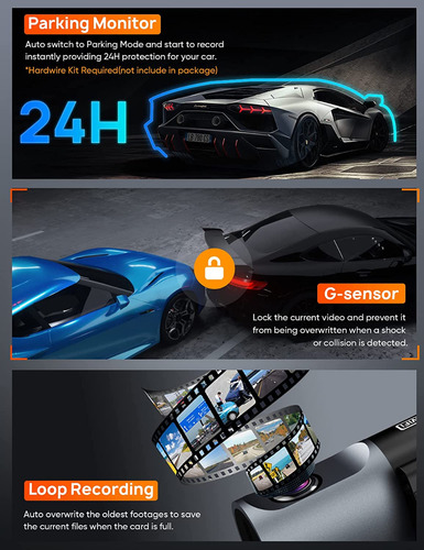 4k Wifi Dash Camara Car Discreta G-sensor Night Vision Loop