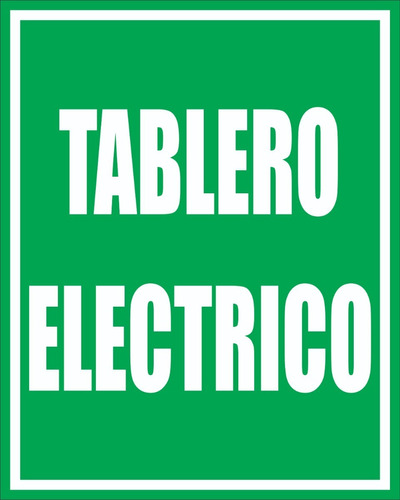 Cartel Tablero Electrico 40x30 (a3) En Pvc Espumado 2mm