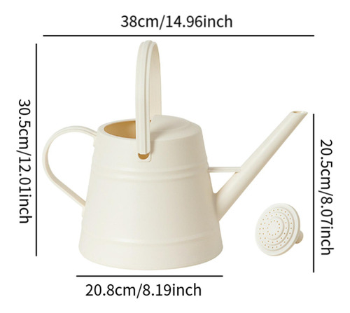 Lata De Agua De Larga, De Plantas, 3.8l, Mango Beige