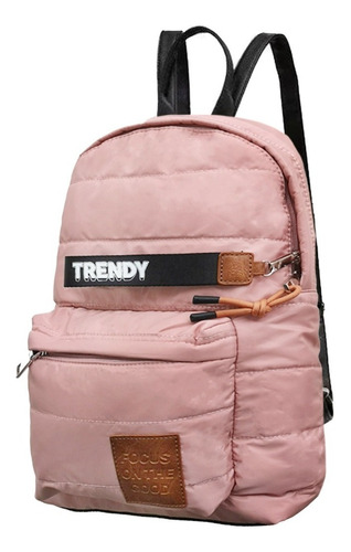 Mochila Cartera Trendy Urbana Mujer Reforzada Liviana Color Nude