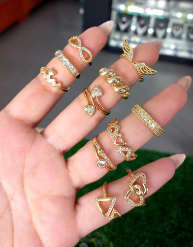 Anillos Ajustables En Oro Chino