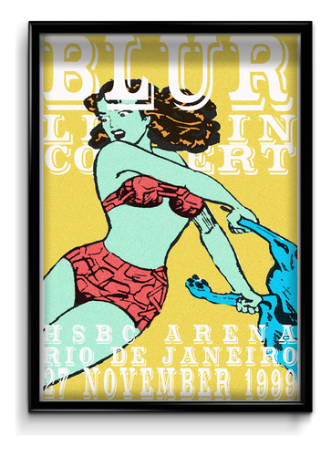 Cuadro Blur Poster Show Brasil 30x40 (marco+lámina+vidrio)