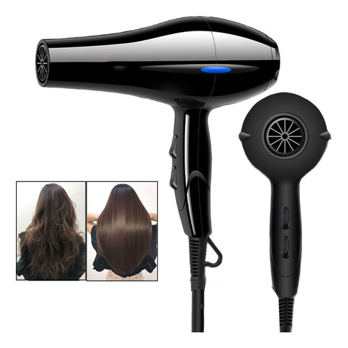 Secador Cabello 3000w Liviano Grande Golpe Aire Frio Re-2003 Color Negro 110v