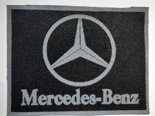 Parche Estampado Termoadhesivo Mercedes Benzz 8x6 Cm Ng/gris