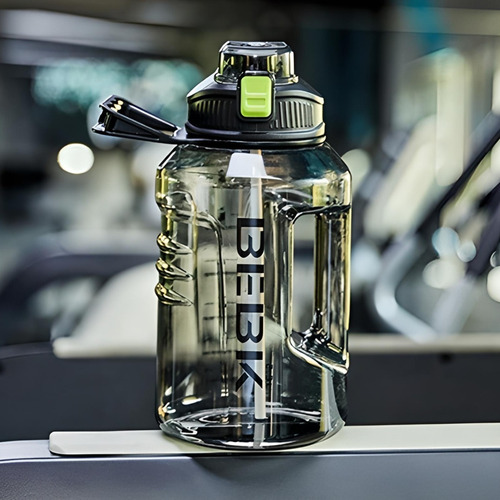 Imagen 5 de 6 de Botella De Agua Deportiva Gym Fitness + Pajita Unisex 2300ml