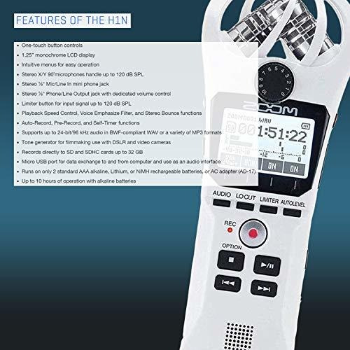 H1n Grabadora Portatil 2 Entrada Pista Microfono Integrado 4