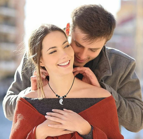 Qyju Juego De Collares Y Pulseras De Yin Yang Dragón Para Pareja