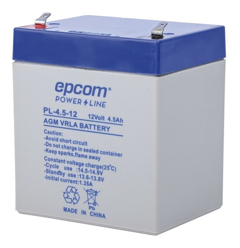 Imagen 3 de 3 de Batería Ups Epcom 12v/4.5ah