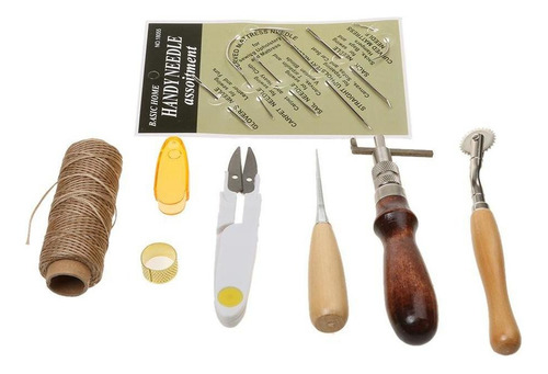 Kit Set 7pcs Cuero De Mano De Herramientas Básicas De