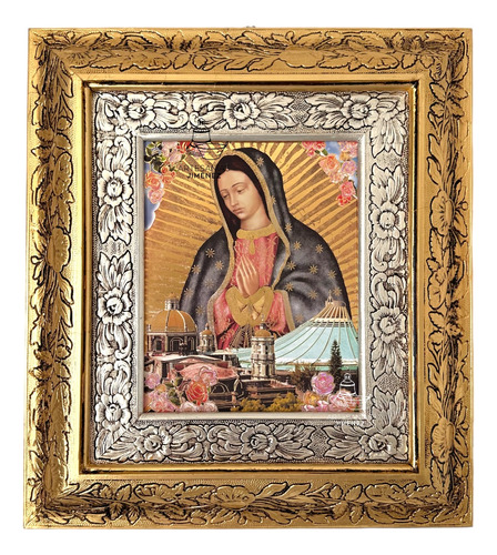 Cuadro Virgen De Guadalupe Y Basilica 45x40 Cm C1