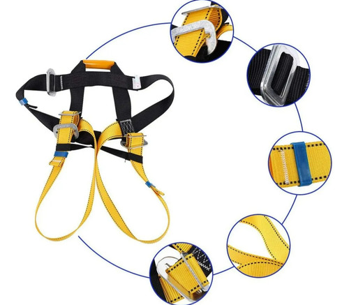 Cuerda Alpinismo 100m con C/arnés Seguridad Y 8 Descensor Figura Y 2 mosquetones