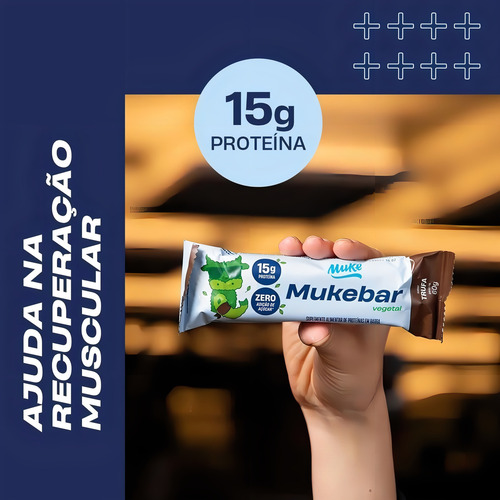 MukeBarrinha Muke Sabor a trufa vegetal 12 unidades 720 g +mu