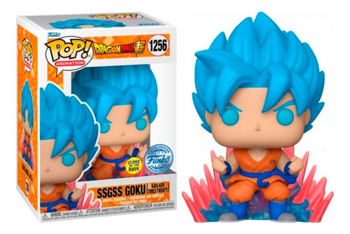 Funko Pop! Dbs - Goku Ssgss Kaio-ken #1256 Glow Caja Dañada