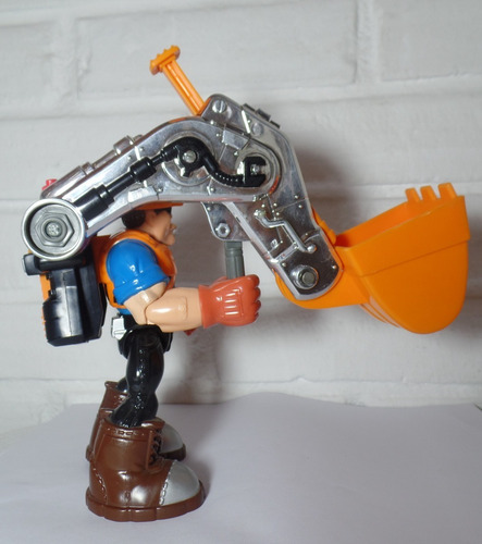 Antigo Boneco Fisher Price Rescue Heroes Operário Mattel2000 (Usado)
