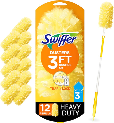 Swiffer Duster - Kit De Polvo De Mango Extendido Resistente