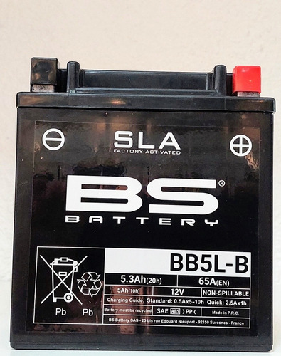 Imagen 1 de 2 de Bateria Moto Gel Bb5lb Bs Battery Corven Energy 110 Fz16