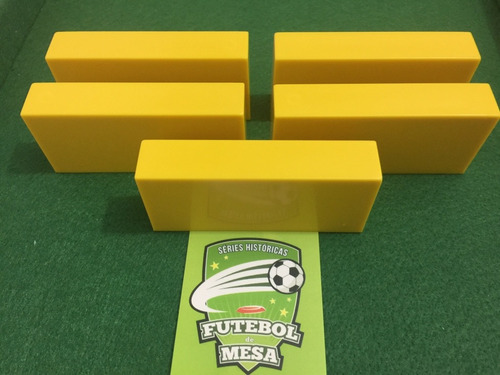 5 Goleiros De Plástico Amarelos - Futebol De Mesa