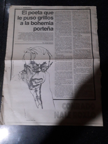 Clipping Diario Clarín 17 7 1988 Conrado Nale Roxlo Poeta 