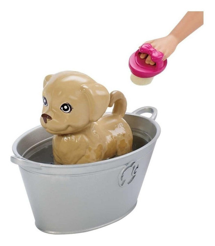 Imagen 3 de 8 de Barbie Baño de mascotas Mattel FXH11