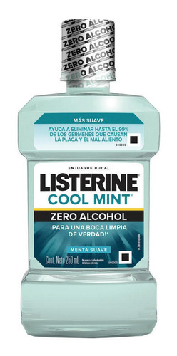 Enjuague Bucal Listerine Cool Mint Zero Alcohol 250ml