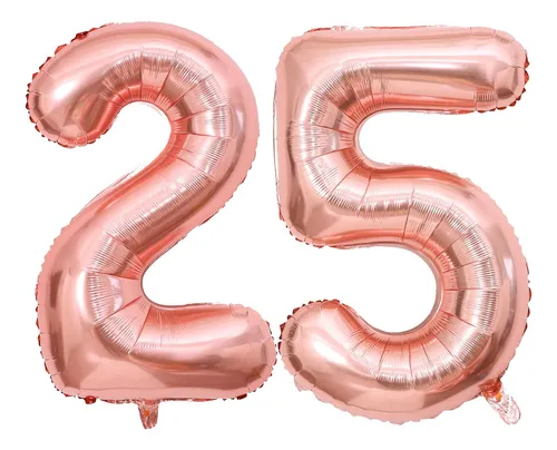 ''globo Números 40 Pulgadas Para Fiesta De 25 Aniversario''