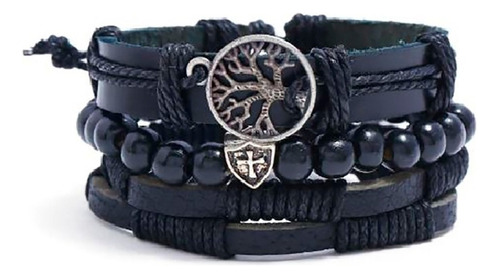 K Pulsera Arbol De La Vida Piel For Hombre Mujer Pareja 3