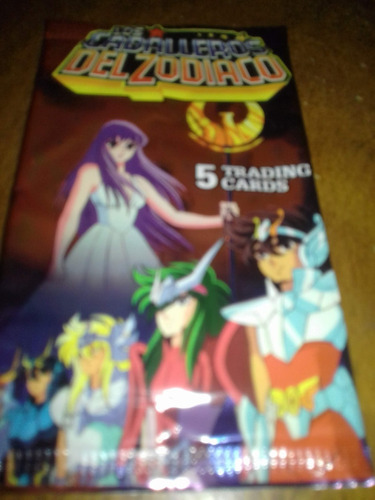 Sobre Vacio Caballeros Del Zodiaco Trading Cards ,año 2000