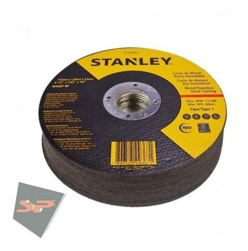 Disco De Corte Stanley 4  1/2 115 X 1.6 X 10 Unidades