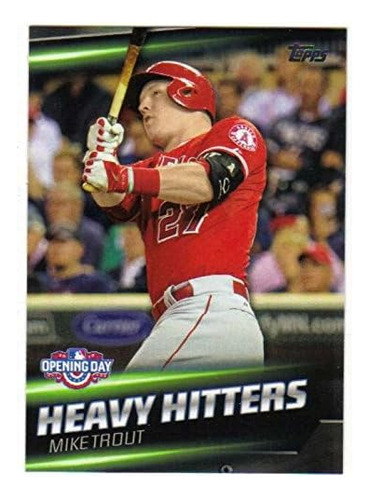2016 Topps Día Inaugural Heavy Hitters Hh-10 Mike Trout Ange
