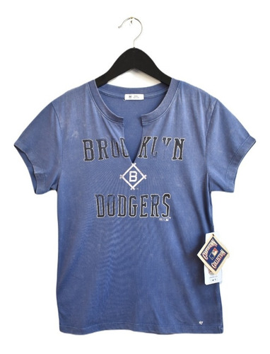 Remera Camiseta Manga Corta Dama Brooklyn Dodgers 47 Brand
