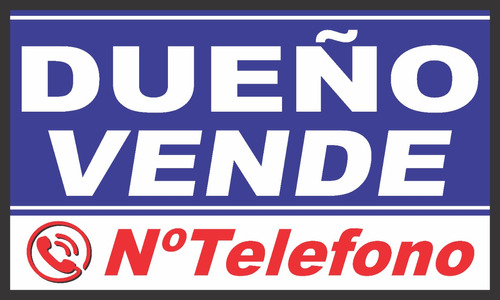 Lona Cartel Dueño-vende Con 4 Ojales 80x50