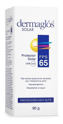 Protector Solar Dermaglós FPS65 Crema x 90g