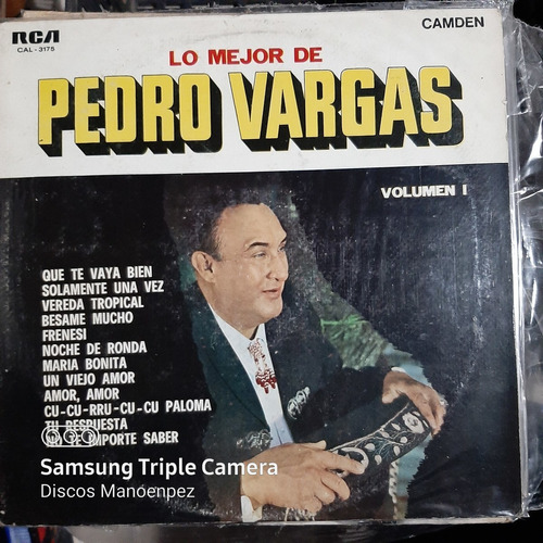 Vinilo Pedro Vargas Lo Mejor De Pedro Vargas M5