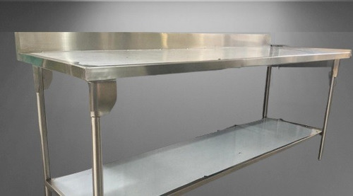 Mesa De Trabajo Tope Alzado A/inox