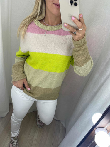 Sweater Arcoiris Mohair Slam Mujer The Big Shop