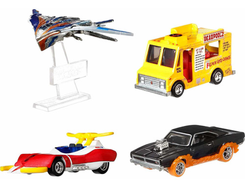 Hotwheels Paquete De 5 Vehículos Marvel Premium Original